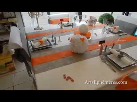 Vidéo decoration mariage orange et argent