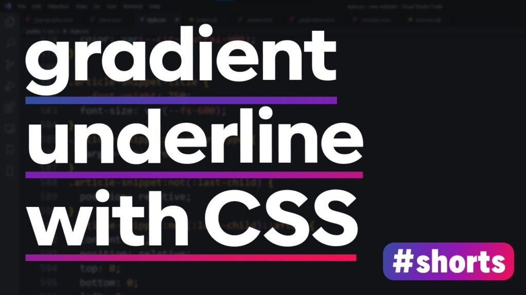 Vidéo line decoration css