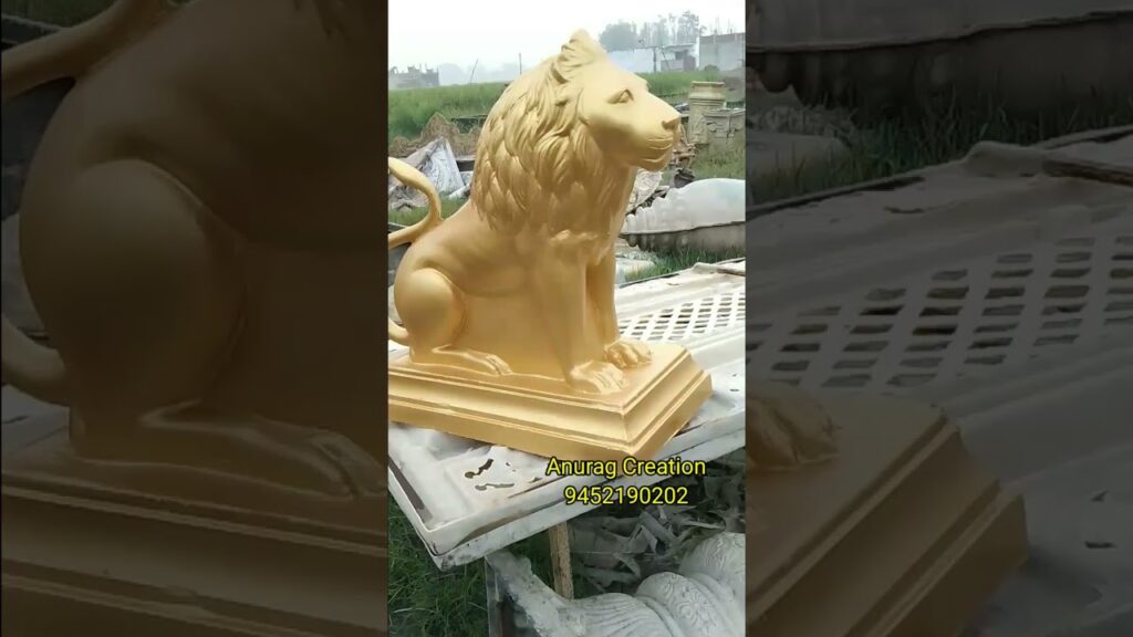 Vidéo statue lion decoration