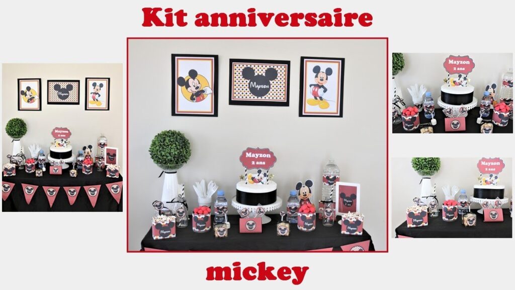 Vidéo decoration anniversaire mickey