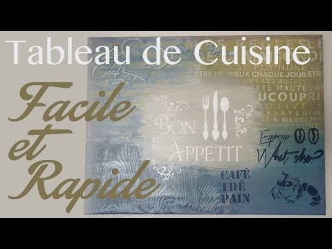 Vidéo tableau decoration cuisine