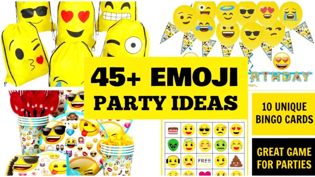 Vidéo emoji party decorations