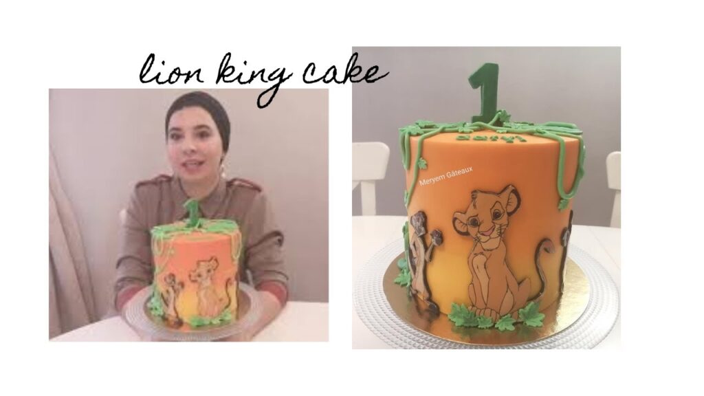 Vidéo decoration gateau le roi lion