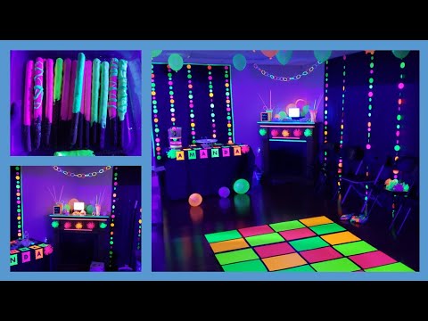 Vidéo black light party decorations