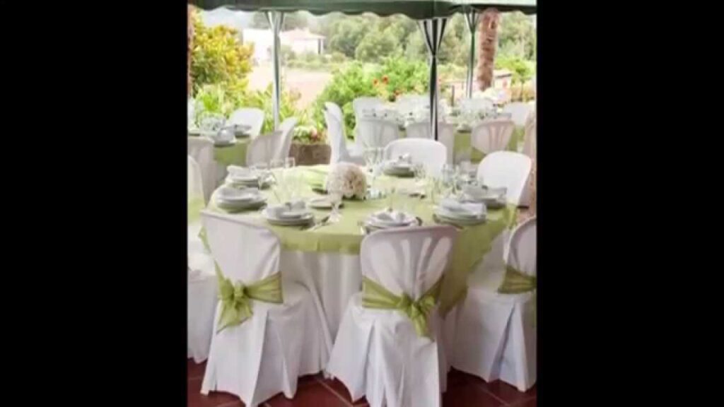 Vidéo decoration table mariage vert