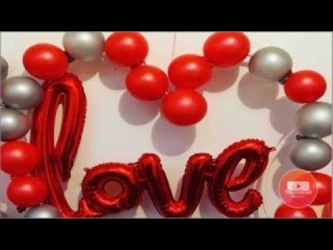 Vidéo decoration saint valentin avec ballon