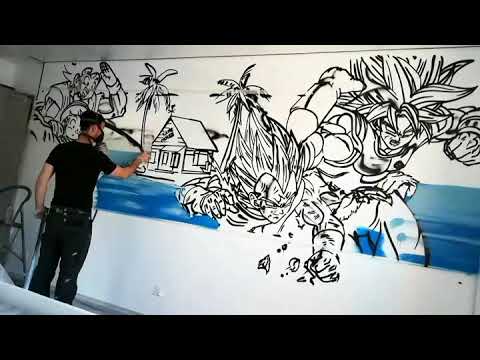 Vidéo decoration murale dragon ball z