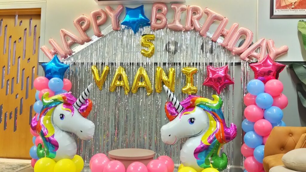 Vidéo unicorn theme balloon decoration