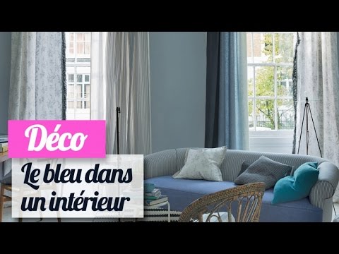 Vidéo decoration salon bleu et gris