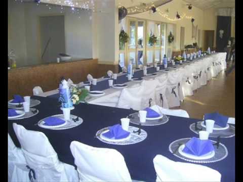 Vidéo decoration salle mariage bleu et blanc