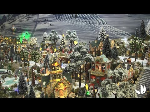 Vidéo decoration village noel miniature