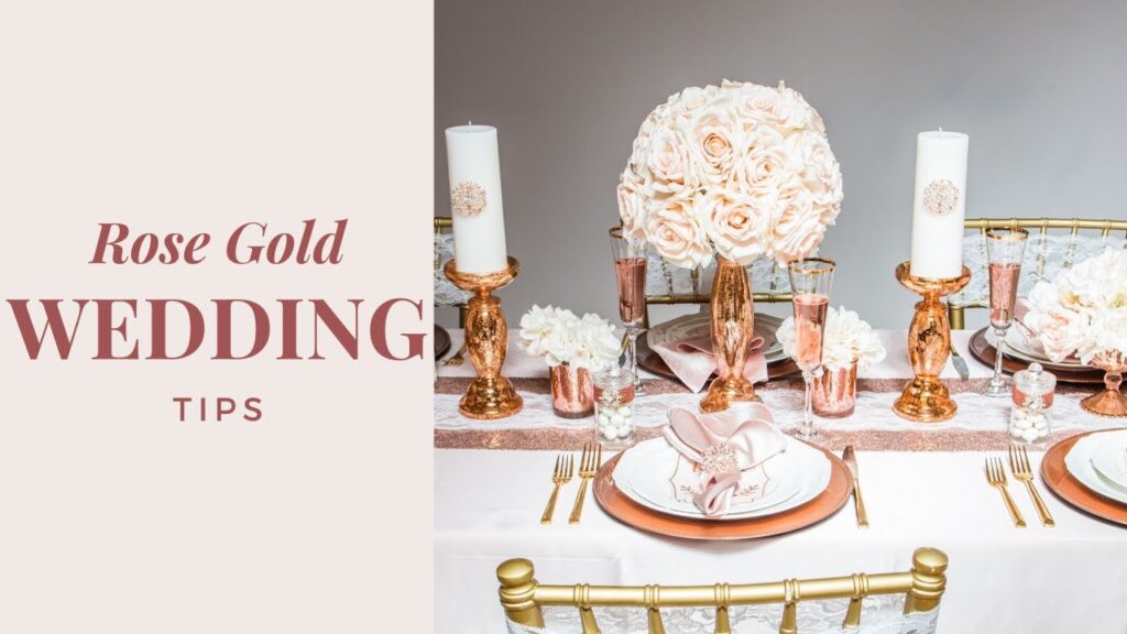 Vidéo gold wedding table decorations