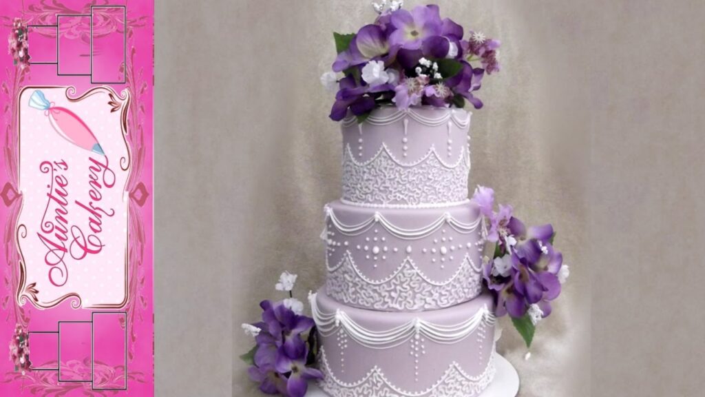 Vidéo wedding cake royal icing decorations