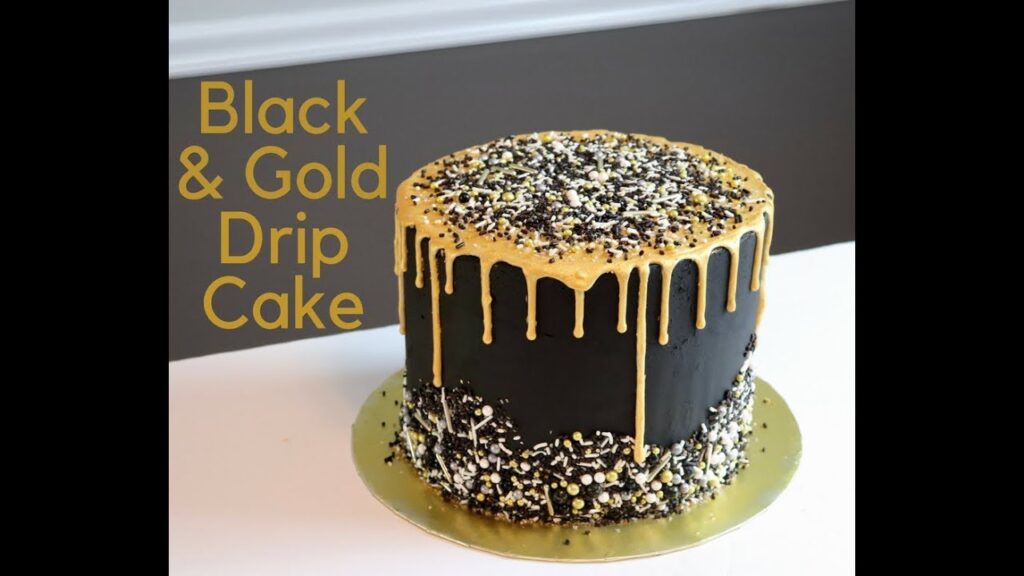 Vidéo black and gold cake decorations