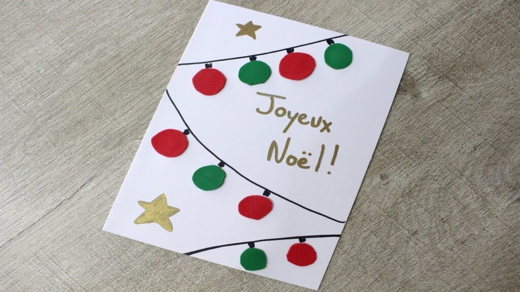 Vidéo decoration de carte de noel