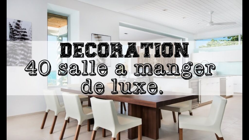 Vidéo decoration salle a manger zen