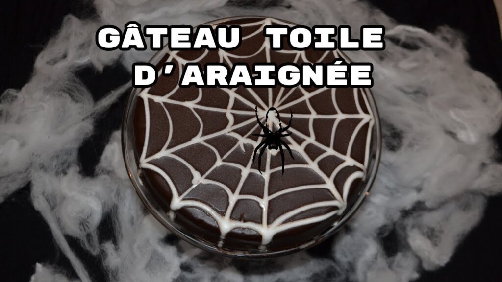 Vidéo decoration toile d araignée gateau