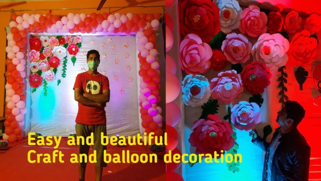 Vidéo engagement stage decoration with balloons