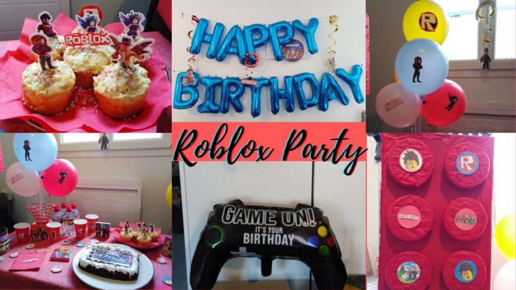 Vidéo decoration anniversaire roblox