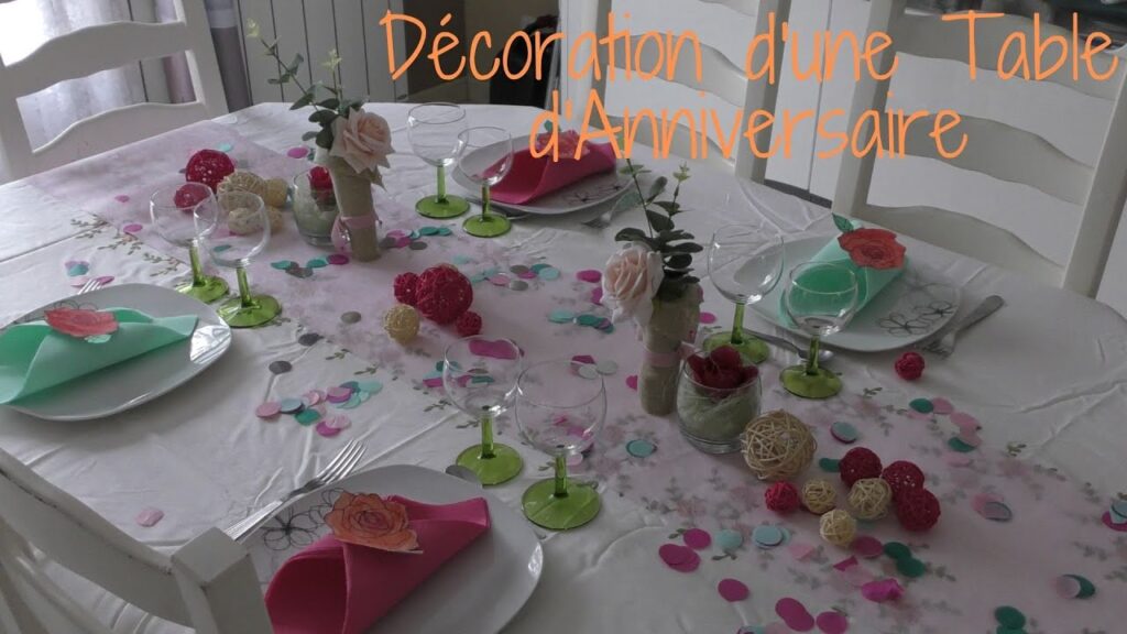 Vidéo decoration de table pour anniversaire 1 an