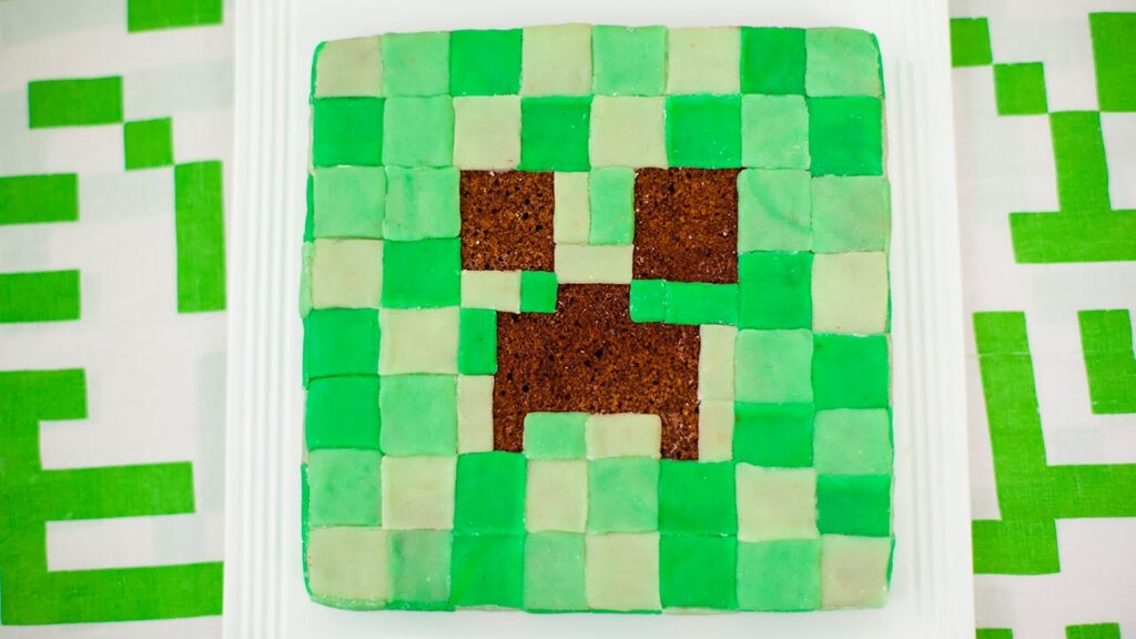 Vidéo decoration gateau minecraft