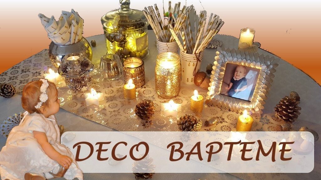 Vidéo decoration table de bapteme fille