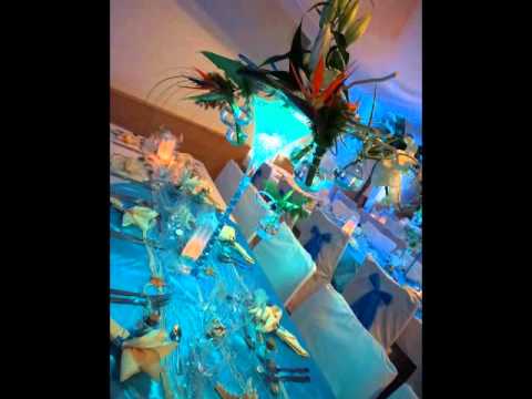 Vidéo decoration mariage turquoise chocolat