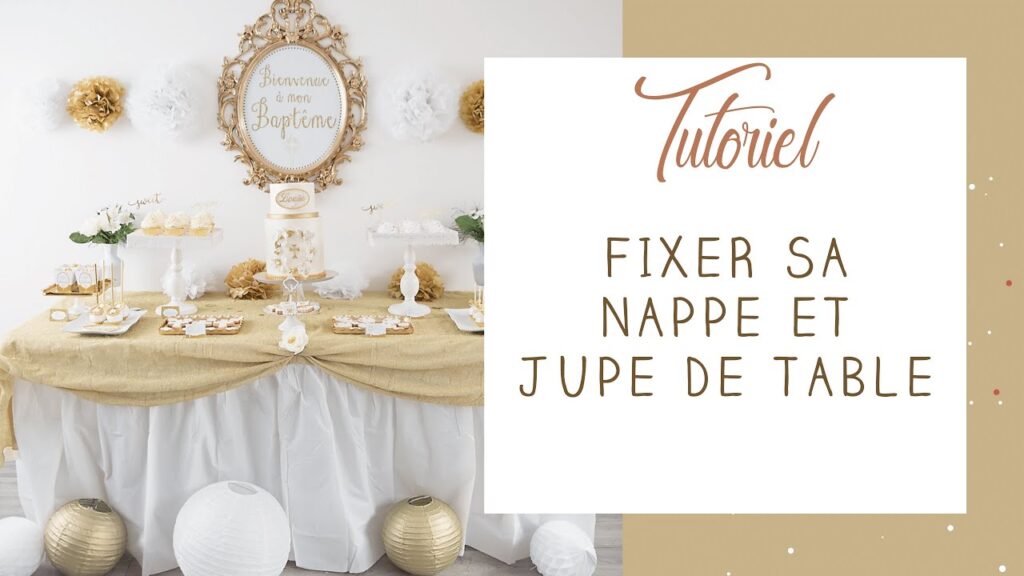 Vidéo decoration nappe bapteme