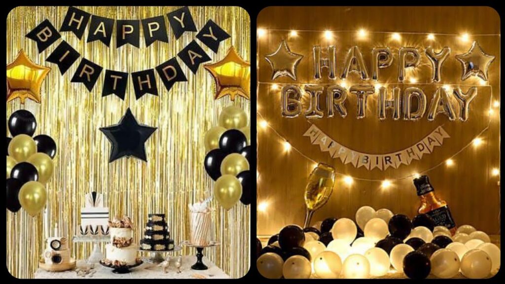 Vidéo black and gold party decorations ideas