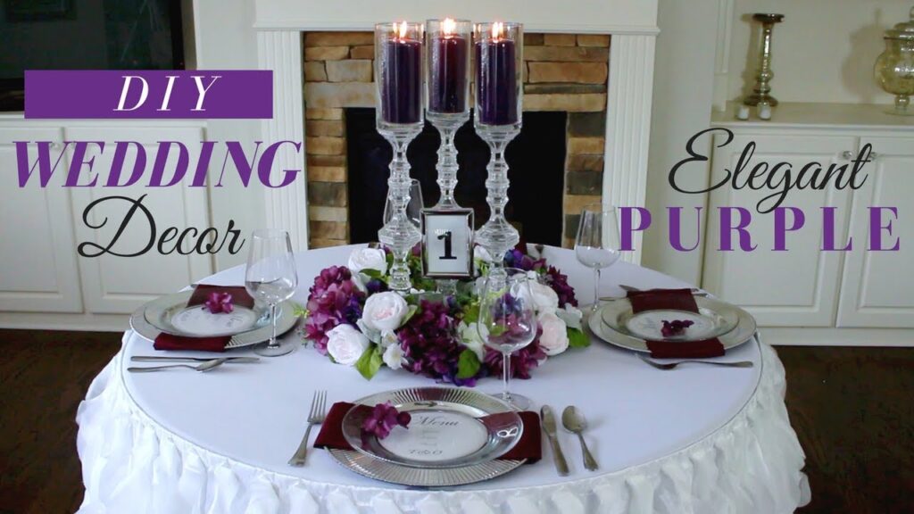 Vidéo purple wedding decoration ideas