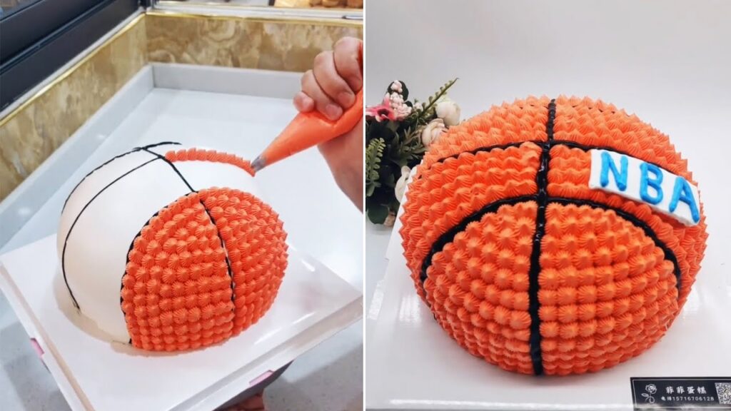 Vidéo decoration gateau basketball