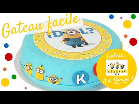 Vidéo decoration gateau minions