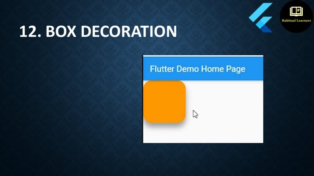 Vidéo flutter container decoration