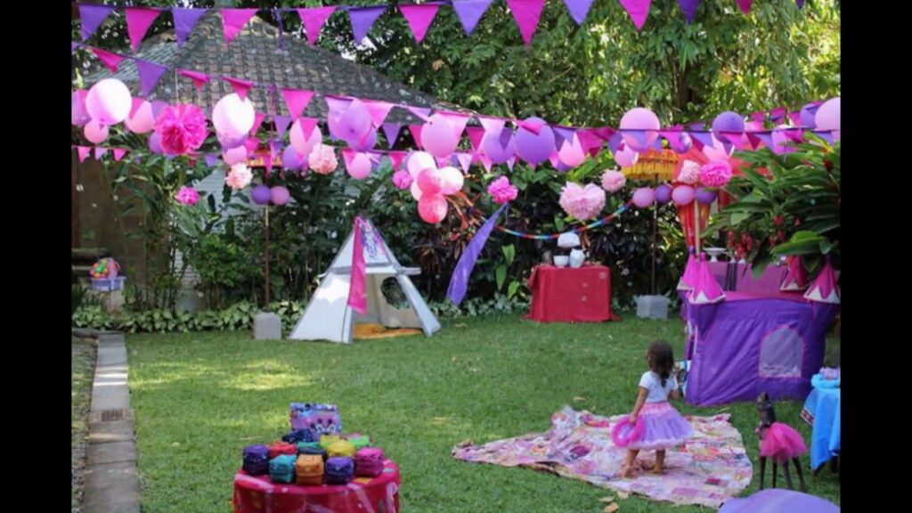 Vidéo garden birthday party decorations