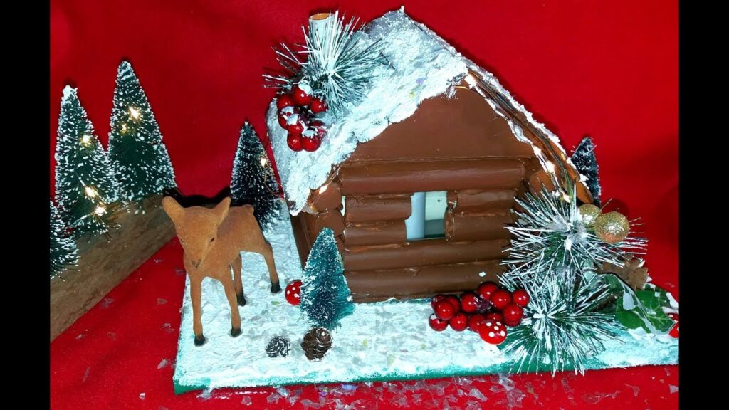 Vidéo petit chalet en bois decoration noel