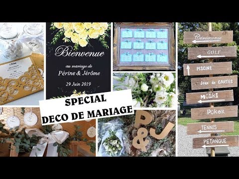 Vidéo decoration de salle pour mariage noir et blanc