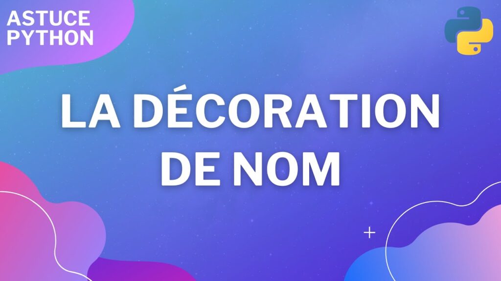 Vidéo nom de decoration